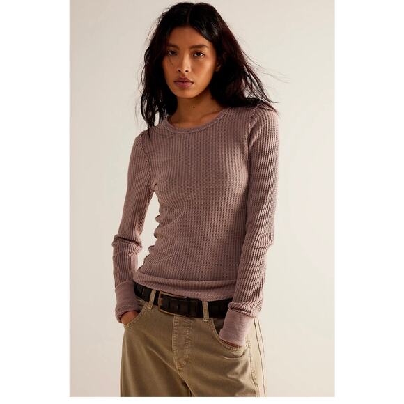 NWOT Free People Roll With It Thermal Sz Small - Picture 1 of 3